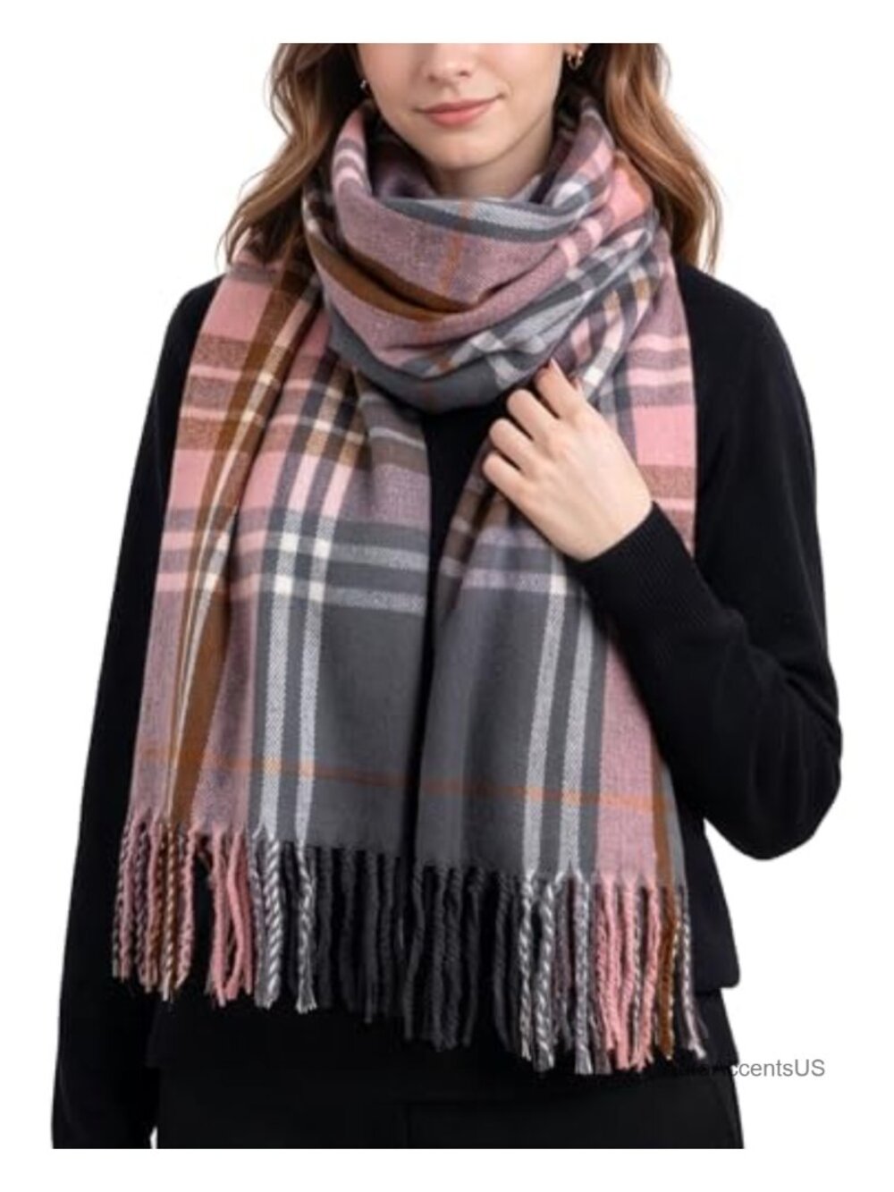 Cashmere Feel Scottish Tartan Plaid Shawl Wrap 80x29